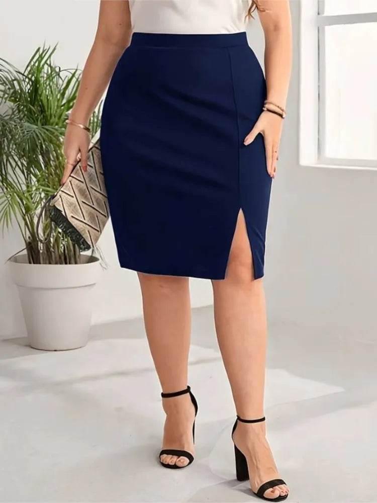 Plus Size Summer Mini Skirts Women Slim Bodycon Fashion Split Sexy Ladies Skirts High WaistWoman Skirts - Empire P.E