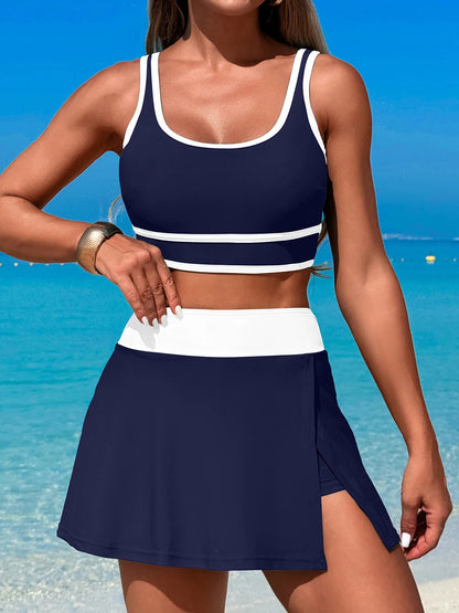 2026 Sporty Swimsuit Women Two Pieces High Waist Beach Dress