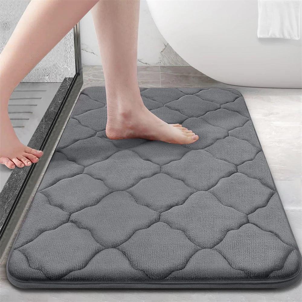 Homaxy Super Absorbent Bath Mat Memory Foam Carpet Non-Slip Toilet Bathroom Rug - Empire P.E