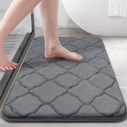 Homaxy Super Absorbent Bath Mat Memory Foam Carpet Non-Slip Toilet Bathroom Rug - Empire P.E
