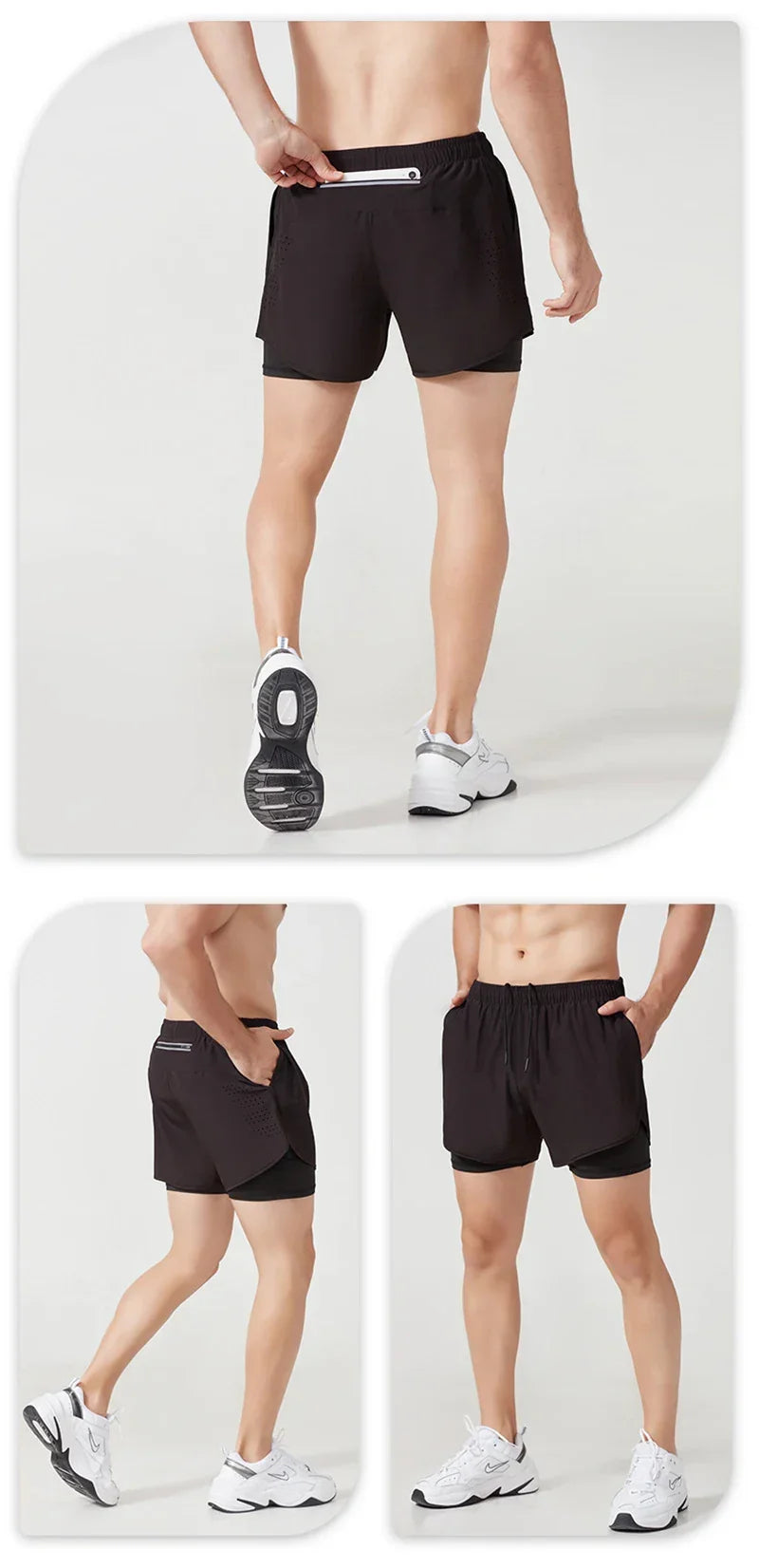 Sport Shorts Men Sportswear 2 In 1 Short - Empire P.E