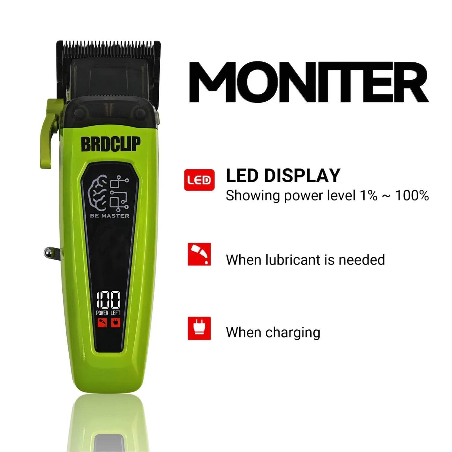 New Professional BRDCLIP BRD106 078 Hair Clipper 7500RPM 7200RPM Hair Salon Trimmer DLC Blade with Charging Base Barber for Men - Empire P.E