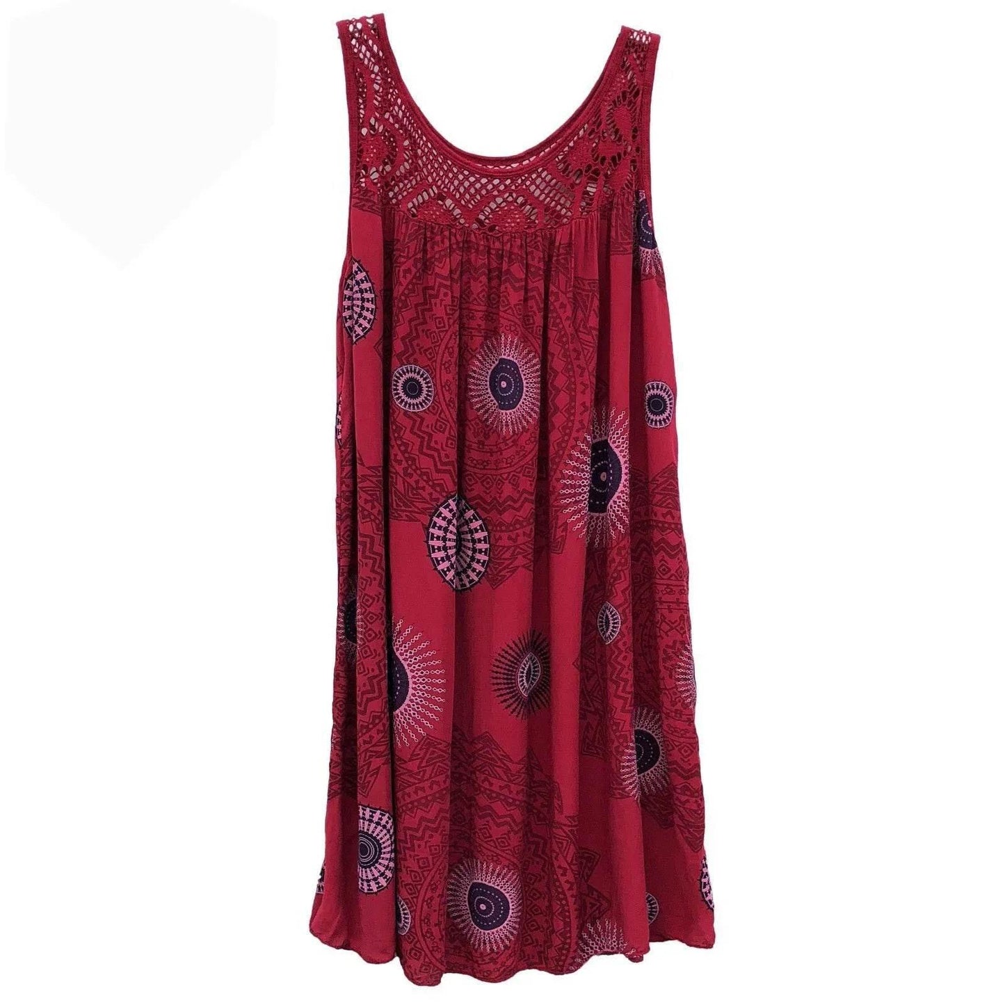 Women's clothing summer sleeveless camisole dress lace print sleeveless large swing loose sexy dress long skirt plus size - Empire P.E