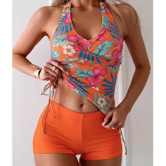 Summer Sexy Print Swimsuits Tankini Set - Empire P.E