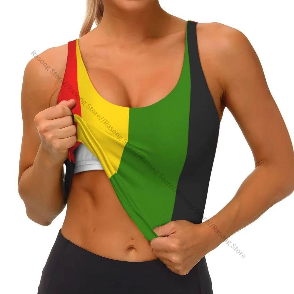 Sports Bra Women Running Yoga Clothes Vest Jamaica Kingdom Flag Gathering Fitness Vest - Empire P.E
