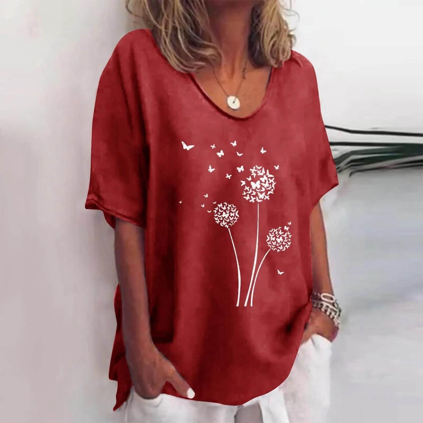 New Women'S T-Shirt Summer Short Sleeve V-Neck Top Loose Casual Female Clothing Streetwear Hip Hop Tee Harajuku T Shirt Pullover - Empire P.E