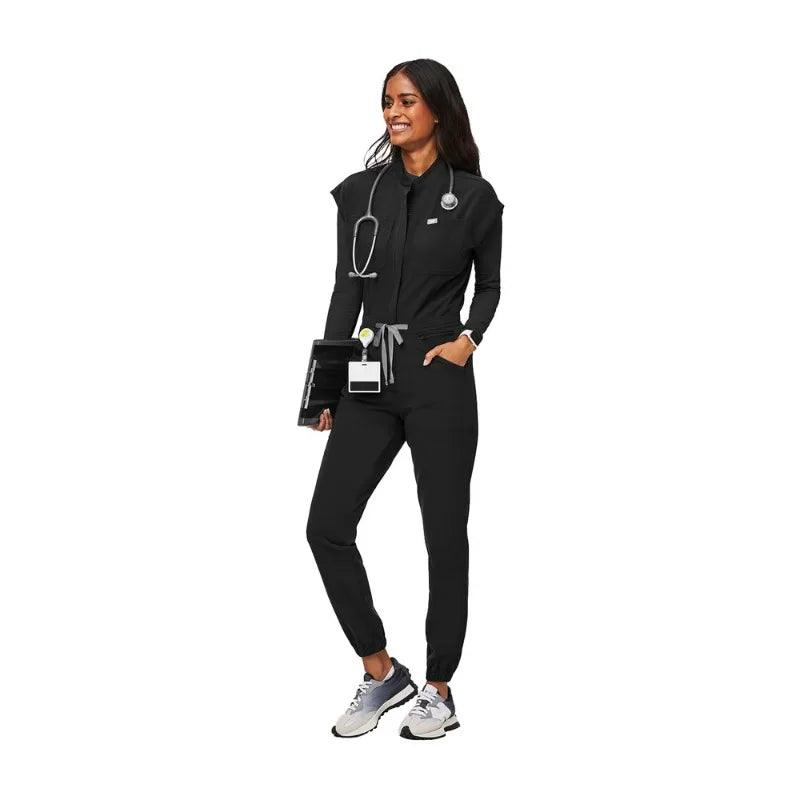 New Jumpsuits Medical Scrubs Uniform Short Sleeve