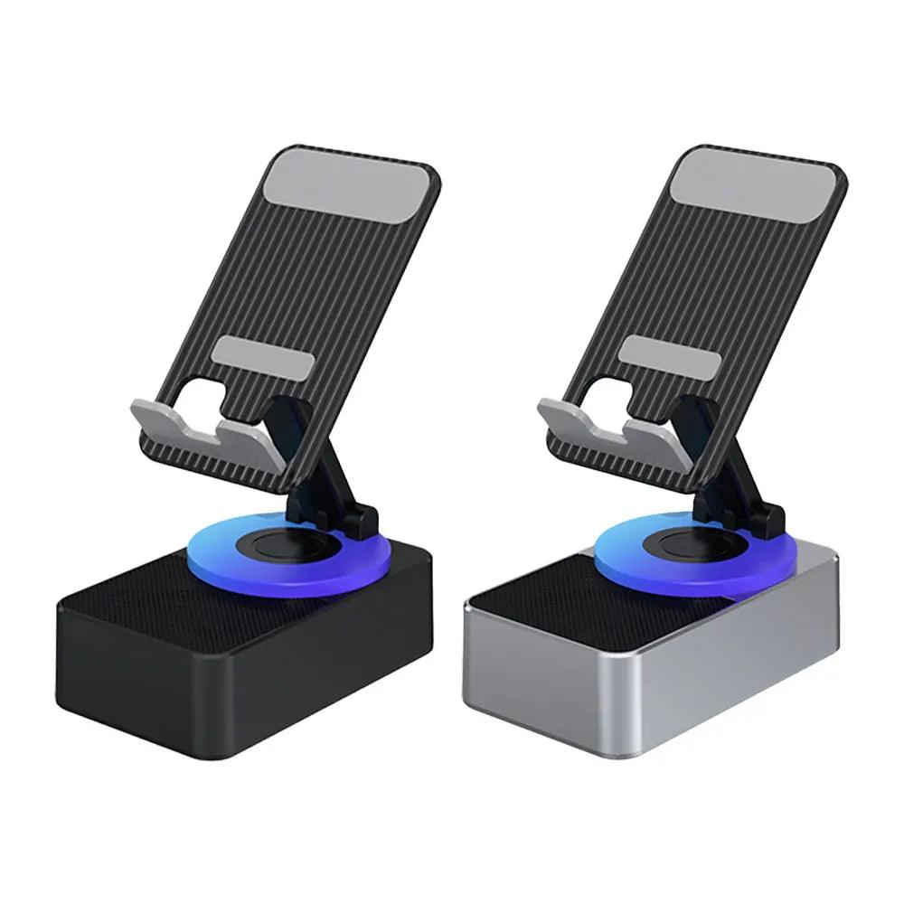 New Cell Phone Holder Stand With Bluetooth Speaker Adjustable Desktop Live Lazy Tablet Bracket Support Portable Wireless Speake - Empire P.E