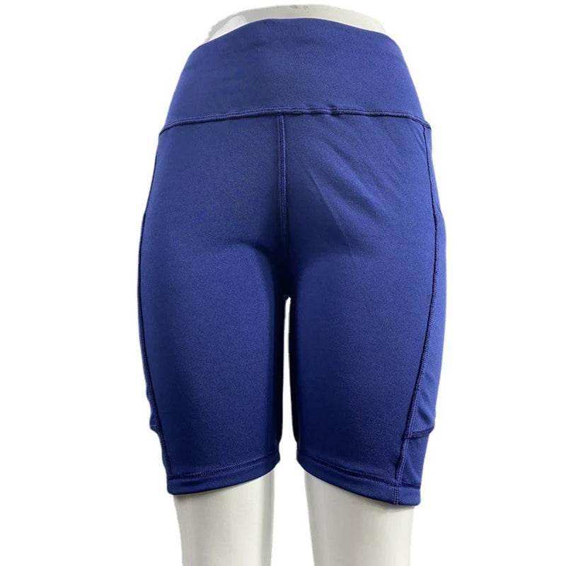 Leggings Women High Waist Yoga Sport Shorts Biker Shorts Women Sports Leggings For Fitness Cross Waist Pocket Yoga Pant - Empire P.E