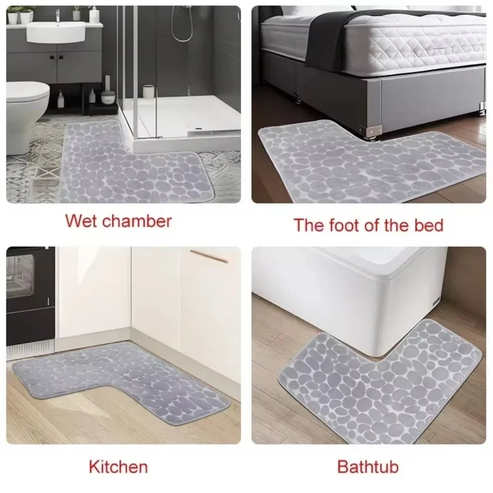 Bathroom Rug L-Shaped Bath Mat - Empire P.E