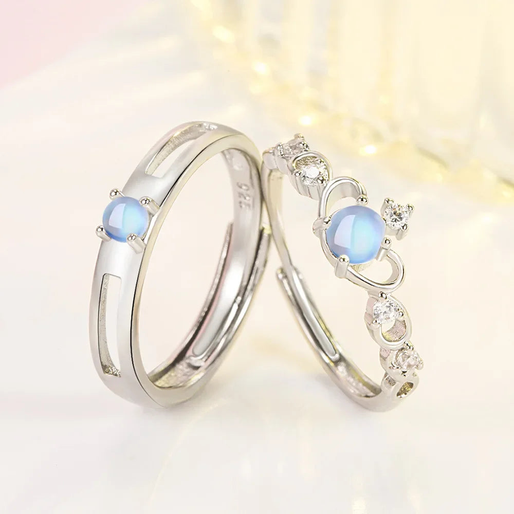 NEW 925 Sterling Silver Moissanite Diamond Couple Rings - Empire P.E