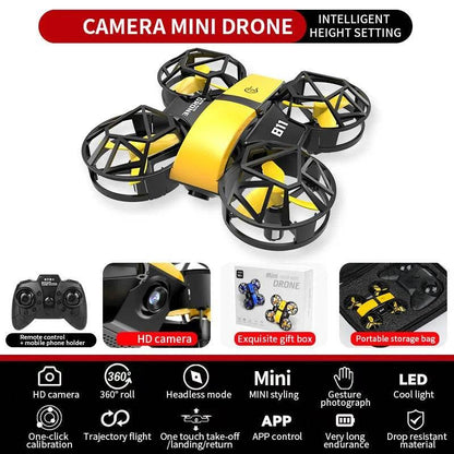 Dowellin D12 Drone Mini Remote Control Aircraft New Children's Toy HD Dual Camera Fixed Height RC Quadcopter Starter Gifts - Empire P.E