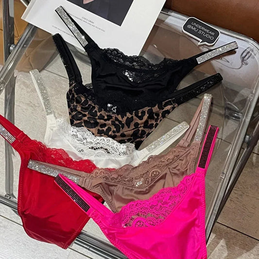 Lace Rhinestone Sexy Women Panties Seamless Underwear - Empire P.E