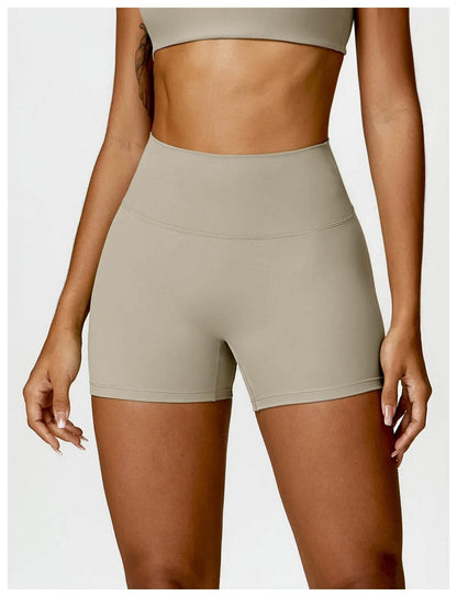 New Women Yoga Shorts High Waist Beautiful Buttocks Gym Sexy Feel V-shaped Shorts Sports Fitness Tights Push up Run Leggings - Empire P.E