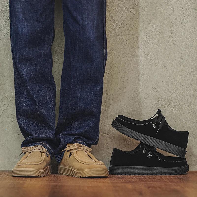 Men Casual Suede Leather Board Shoes