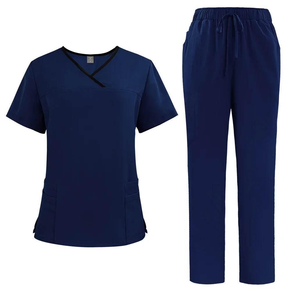 Solid Color Breathable Nursing Scrubs Women Uniforms - Empire P.E