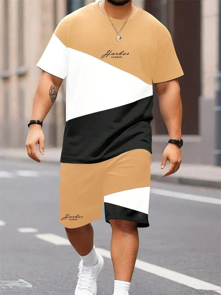 Summer Men Short Sleeved Drawstring Shorts Tracksuit - Empire P.E