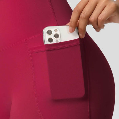 Women Sports Short With PocketedYoga Legging Shorts Squat Proof High Waist Fitness Tight Shorts Quick Drying Cycling Workout Gym - Empire P.E
