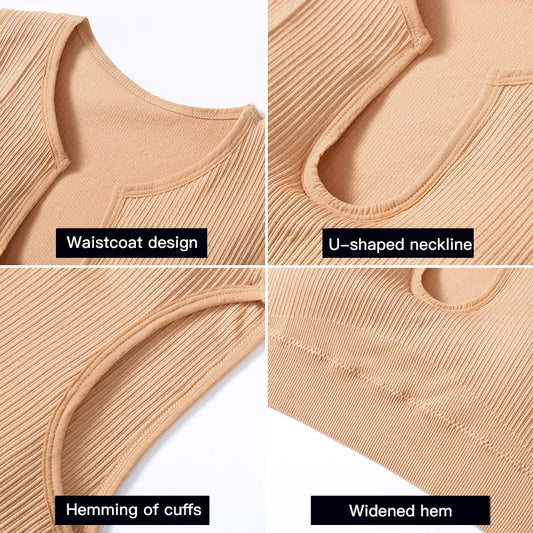 Gym Set Workout Clothes Seamless Leggings Sports Bra Yoga Set - Empire P.E