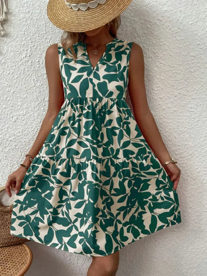 Women Boho Print Mini Dress Summer Elegant - Empire P.E