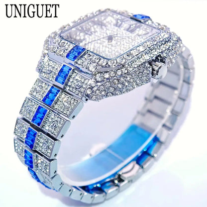 Hot Fashion Full Diamond Hip Hop Iced Out Bling Watch