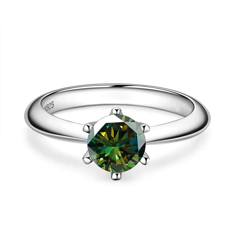 GRA Certified Moissanite Ring VVS1 Lab Diamond Solitaire Ring - Empire P.E