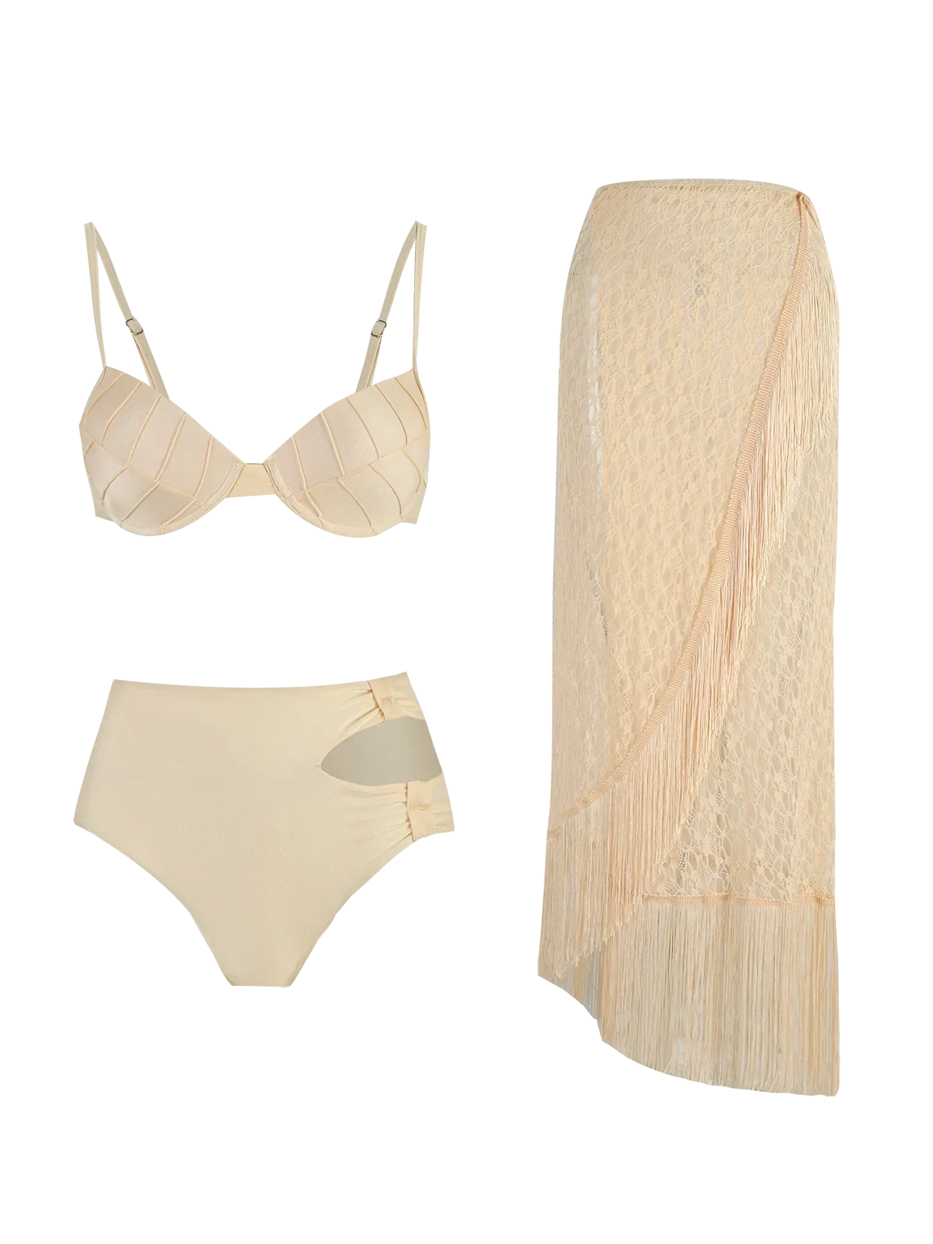 Sexy 3Pieces Push Up Bikini Set