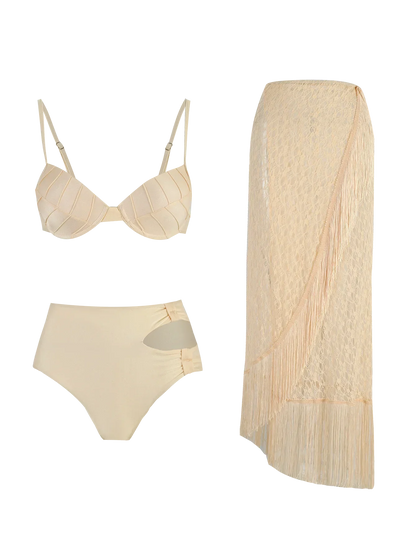 Sexy 3Pieces Push Up Bikini Set