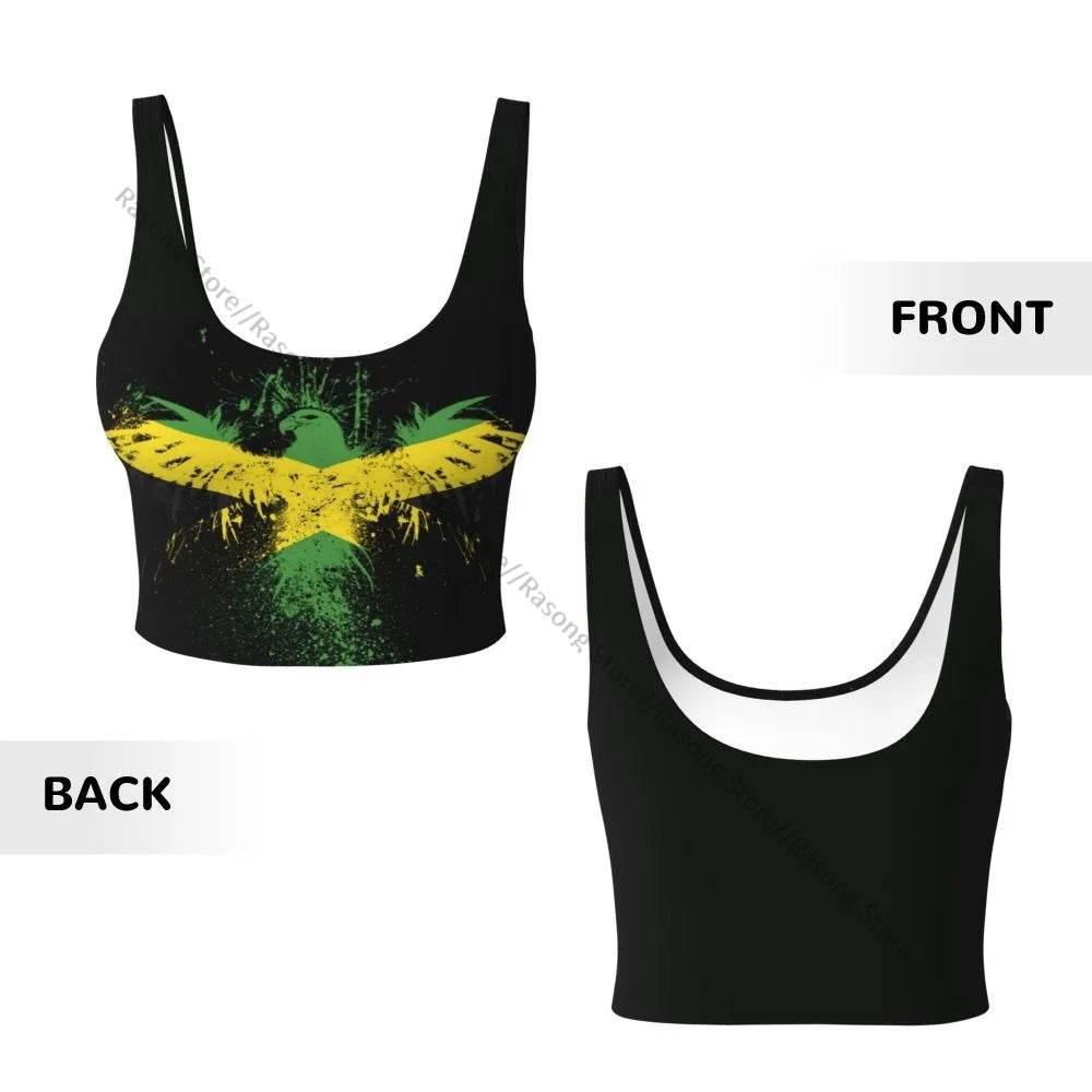 Sports Bra Women Running Yoga Clothes Vest Jamaica Kingdom Flag Gathering Fitness Vest - Empire P.E