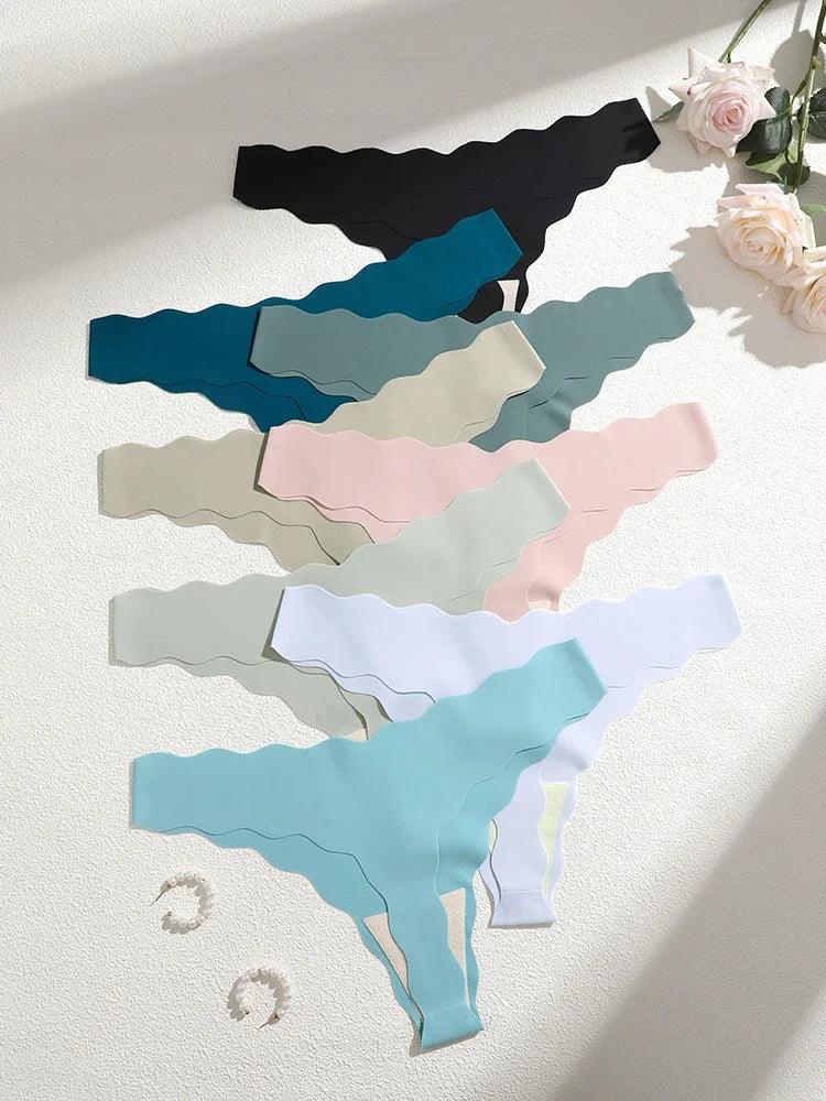 8Pcs Sexy Lingerie Women's Seamless Panties Ice Silk G-String - Empire P.E