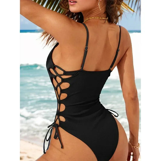 Sexy One-Piece Swimsuit Women Hollow Out Swimwear