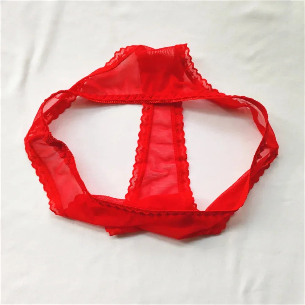 3pcs/set Transparent Thong Panties Sexy Lace G-string - Empire P.E