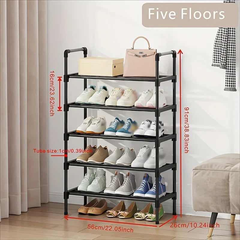 Multi-Tier Metal Shoe Rack Stackable Organizer