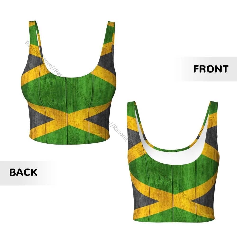 Sports Bra Women Running Yoga Clothes Vest Jamaica Kingdom Flag Gathering Fitness Vest - Empire P.E
