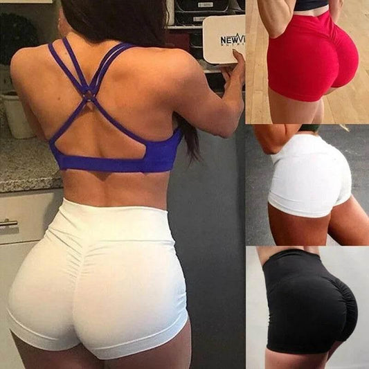 Women Yoga Shorts High Waist Workout Shorts Fitness Yoga Lift Butt Fitness Ladies Yoga Gym Running Short Pants Sportswear - Empire P.E