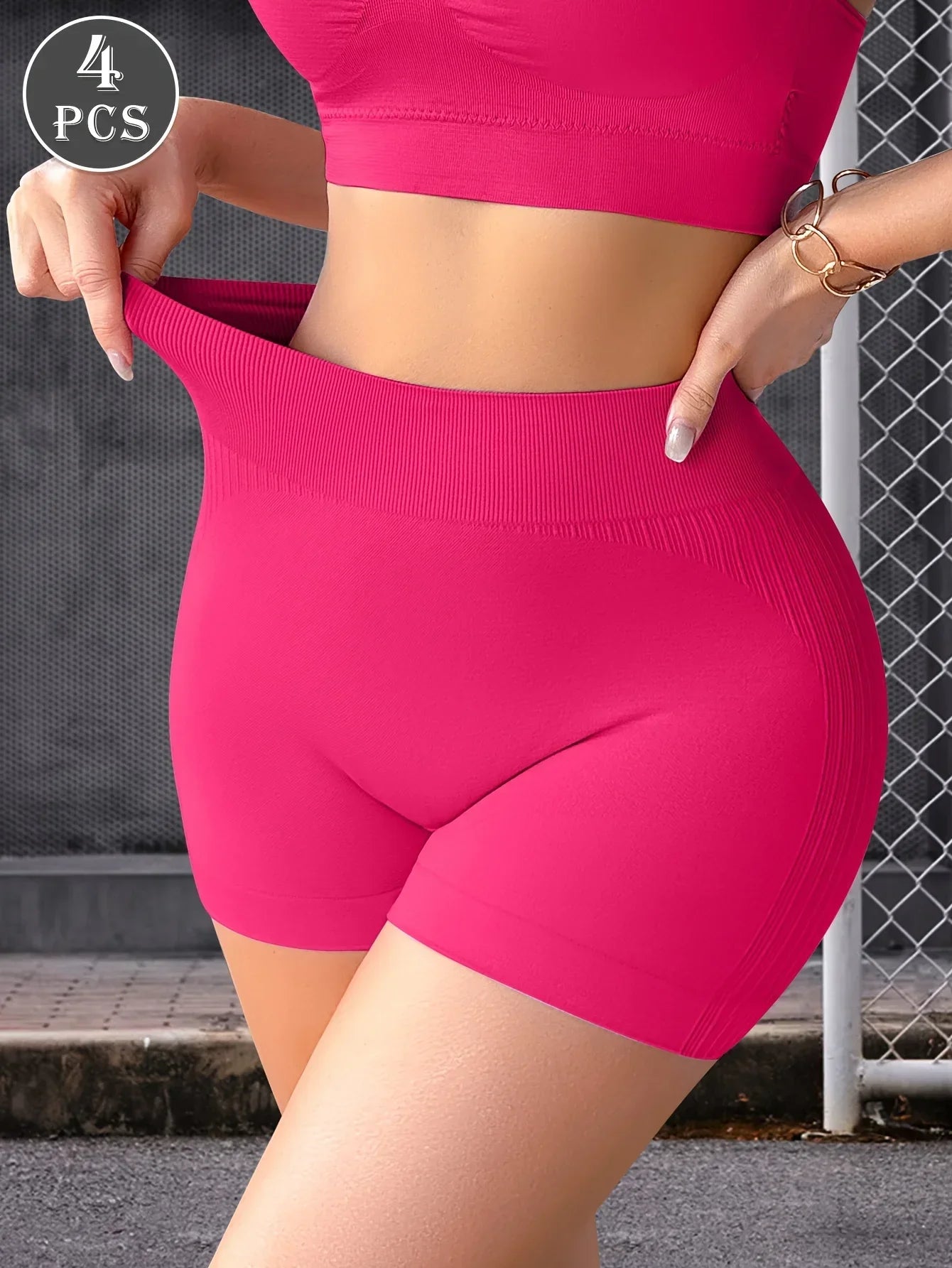 Classic 4-Color Set High-Waisted All-Season Seamless Yoga Pants - Empire P.E