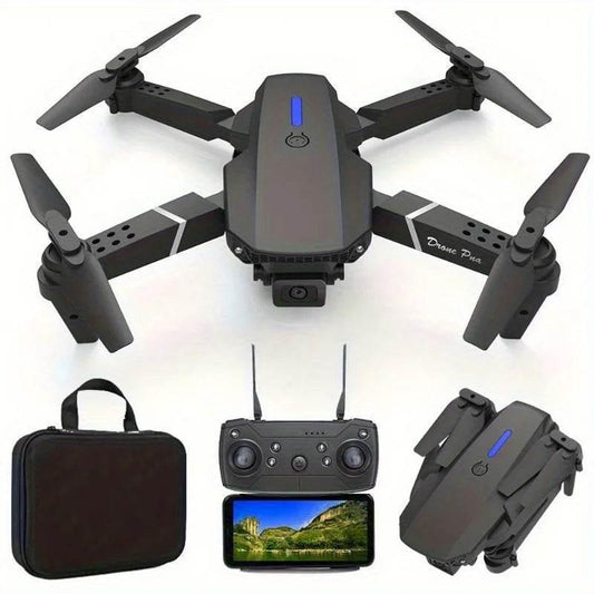 E88 Drone with Dual 4K HD Cameras, Wi-Fi, USB Charging, 1181.1inch Max Altitude, 3m/s Speed, One-Click Return, No GPS，4k drone - Empire P.E