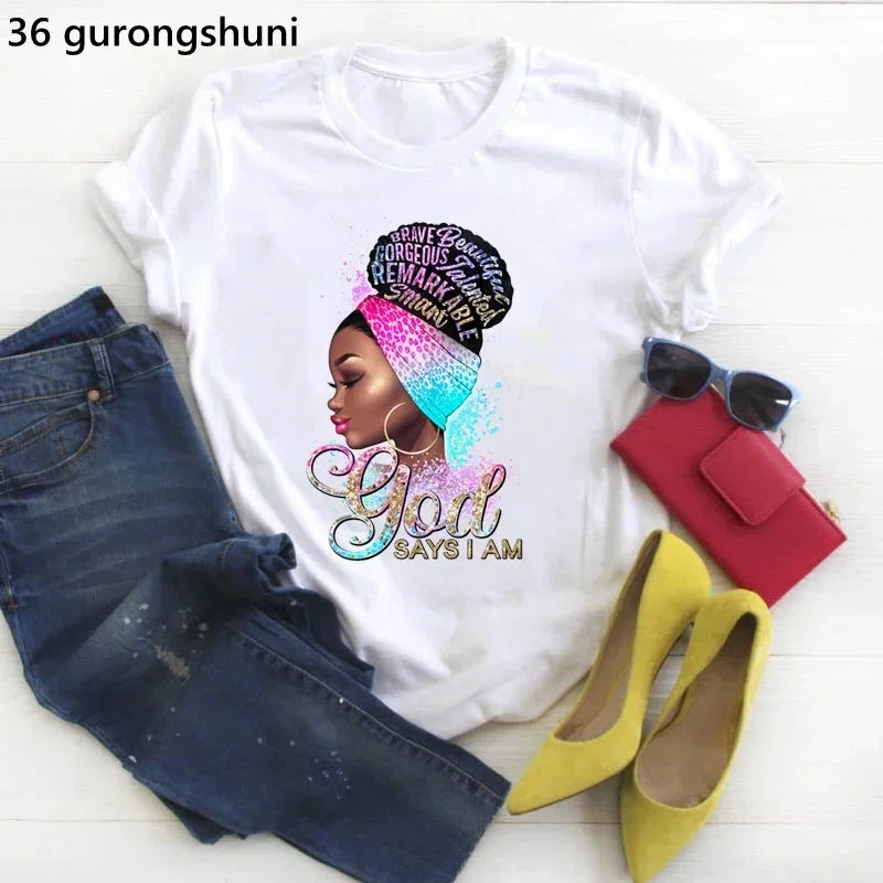 Black Girl Is Beautiful Magic T Shirt - Empire P.E