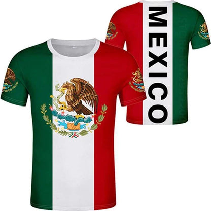 3D Mexico Emblem Flag Spiritual Totem  Men's T Shirt Kid Fashion Sports Clothes Women Round Neck Tops Clothing Tees Clothing Top - Empire P.E