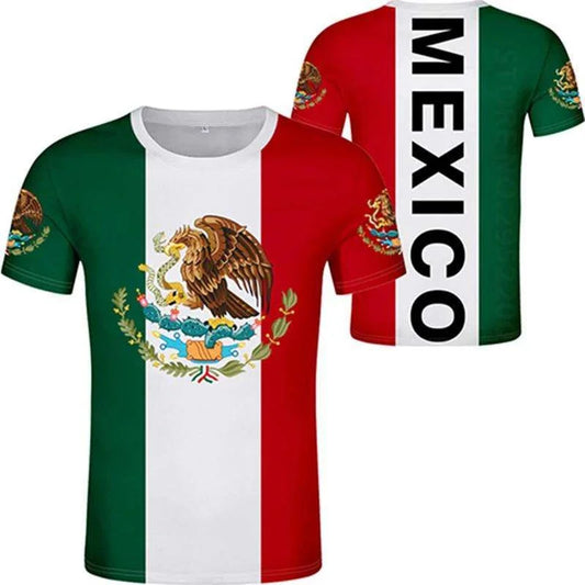 3D Mexico Emblem Flag Spiritual Totem  Men's T Shirt Kid Fashion Sports Clothes Women Round Neck Tops Clothing Tees Clothing Top - Empire P.E