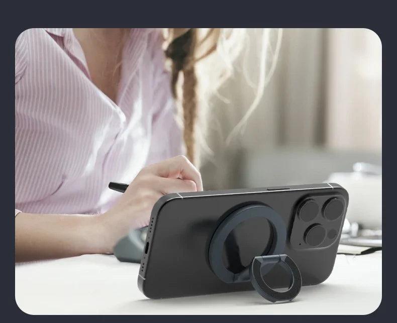 For MagSafe Double Sided Magnetic Phone Ring Holder Portable Folding Cellphones Stand Phone Accessories Support Bracket Grip Tok - Empire P.E
