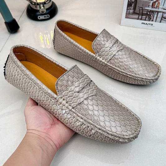 New Loafers Men Handmade Leather Dress Shoes - Empire P.E