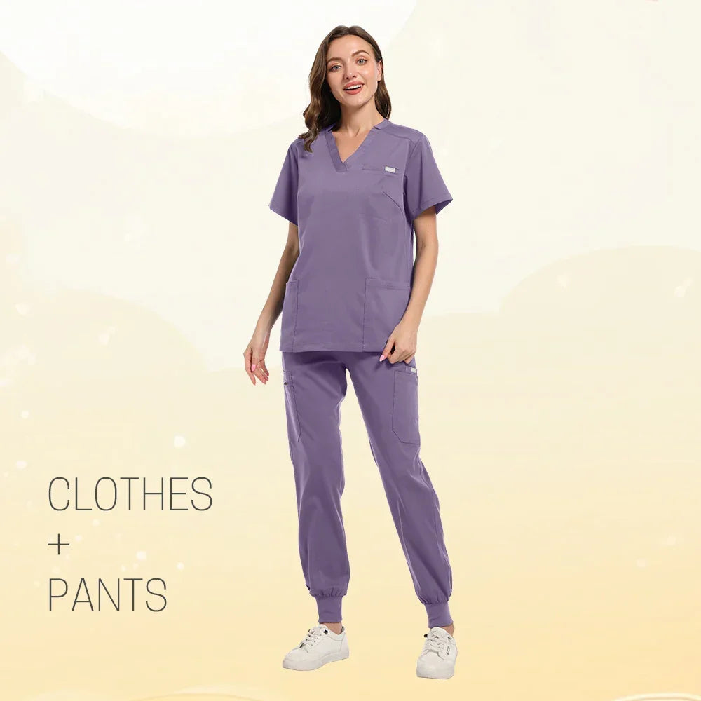 Multicolor Women Pet Shop Doctor Scrub Set