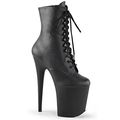 Female 8 Inch High Heel Platform Ankle Boots - Empire P.E