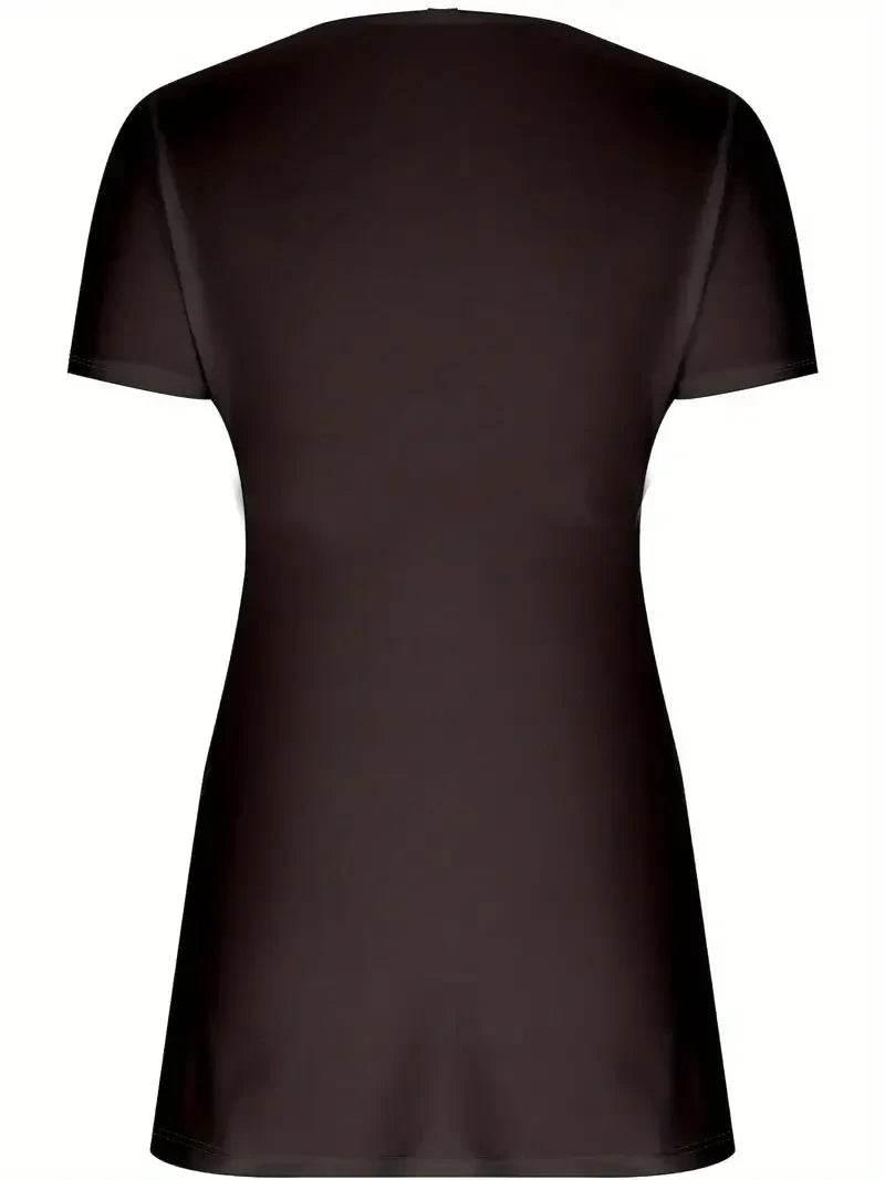 Women Plus Size 1XL-5XL V-Neck Shirt Flattering Short Sleeves Fashionable Twist Detail Premium Casual Wear for Women - Empire P.E