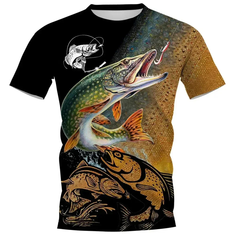 New Fishing Shirt Men's Summer Clothing Fish Graphic - Empire P.E