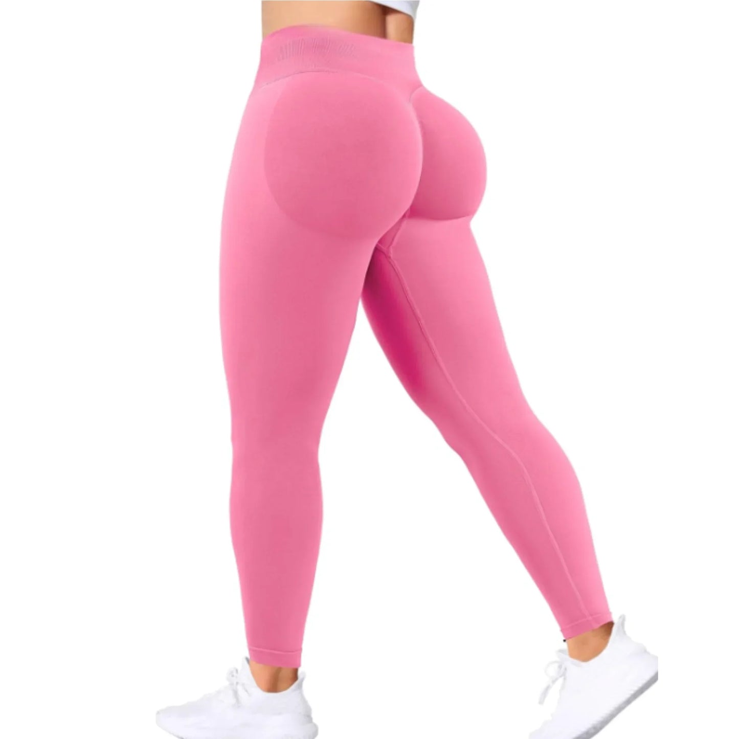 Seamless Women Solid Waist Yoga Pants - Empire P.E