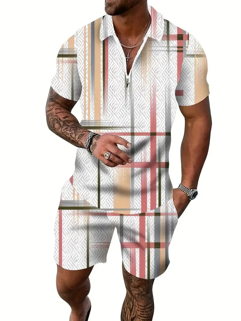 Zipper POLO Shirt Shorts Set - Empire P.E