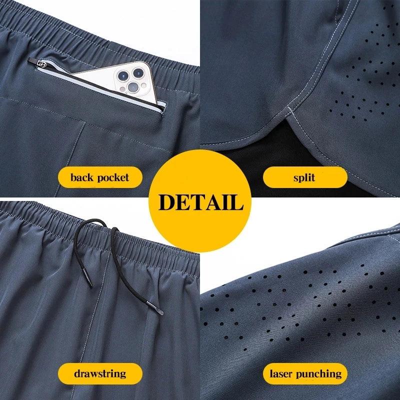 Sport Shorts Men Sportswear 2 In 1 Short - Empire P.E