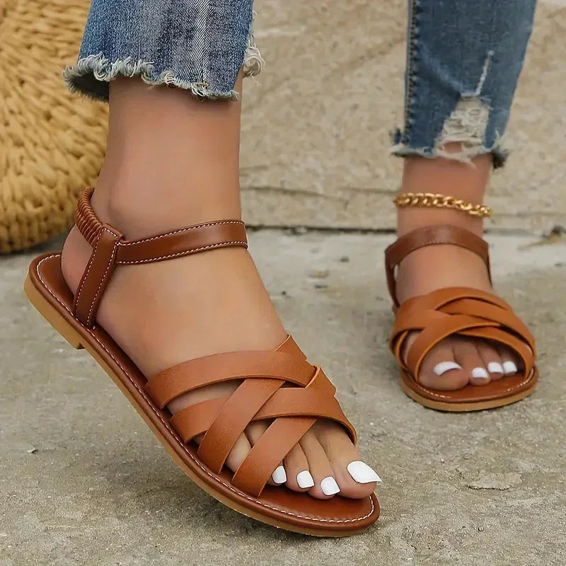2025 New Women Summer Flat Bottom Sandals
